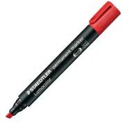 Marcatore Lumocolor Permanent 350 - punta a scalpello - tratto 2 - 5 mm - rosso - Staedtler 3502 - 