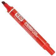 Marcatore permanente N60 - punta scalpello - rosso - Pentel N60-B - permanenti