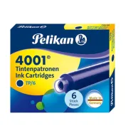 Cartucce inchiostro 4001 (TP/6)  - lunghezza 39mm - blu - Pelikan  - conf. 6 pezzi 301176 - 