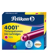 Cartucce inchiostro 4001 (TP/6) - lunghezza 39mm - rosa - Pelikan  - conf. 6 pezzi 321075 - 