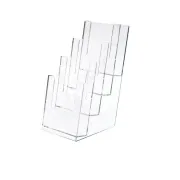 Portadepliant - plastica trasparente - 11 x 25 x 14 cm - Lebez 5022 - 