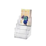 Portadepliant - plastica trasparente - 16,5x24x14 cm - Lebez 5023 - 