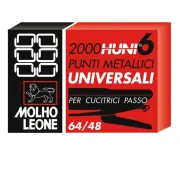 Punti universali - 6/4 - metallo - Molho Leone - conf. 2000 pezzi 32548 - 