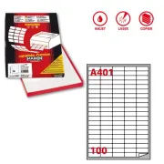 Etichetta adesiva A401 - permanente - 37x14 mm - 100 etichette per foglio - bianco - Markin - scatola 100 fogli A4 210A4