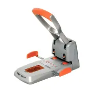 Perforatore HDC150 - max 150 fogli - 2 fori - passo 8 cm - grigio/arancio - Rapid 23000600 - perforatori