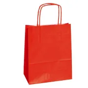 Shopper Twisted - maniglie cordino - 45 x 15 x 50 cm - carta kraft - rosso - Mainetti Bags - conf. 25 pezzi 047688 - shoppers...