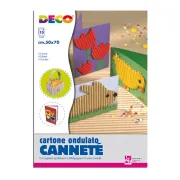 Cartoncino ondulato Cannetè 2205 - 50 x70cm - colori assortiti - DECO - conf. 10 fogli 2205 - cartoncino collage