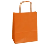 Shopper Twisted - maniglie cordino - 26 x 11 x 34,5 cm - carta kraft - arancio - Mainetti Bags - conf. 25 pezzi 037443 - shop...