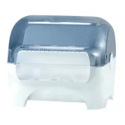 Dispenser carenato da banco Wiperbox per bobine asciugatutto - 34x31,5x36 cm - bianco/azzurro trasparente - Mar Plast A77710 ...