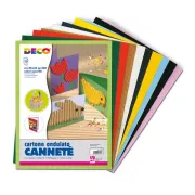 Cartoncino ondulato Cannetè 2200 - 25 x 35 cm - colori assortiti - DECO - conf. 10 fogli 2200