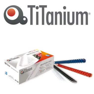 TITANIUM 100 dorsi plastici 21 anelli 14mm nero titanium