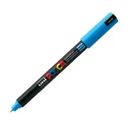 Marcatore a base d'acqua Uni Posca Pen PC1M - punta extra fine 0,7mm - azzurro  - Uni Mitsubishi M PC1MR AZ - 