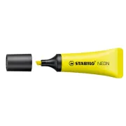 Evidenziatore stabilo Neon - punta a scalpello - tratto da 2,0-5,0mm - colore giallo  - Stabilo 72/24