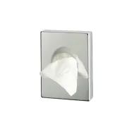 Dispenser per sacchetti igienici - 9,8x2,5x13,8 cm - ABS - argento cromato - Medial International 130002 - 