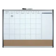 Organizer magnetico con calendario mensile - 58,5 x 43 cm - Nobo 1903813 - planning e accessori