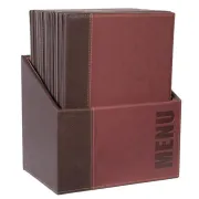 Porta menu' e accessori - Menu-Box Trendy Con 20 Porta Menu' Bordeaux - 