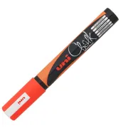 Marcatore a gesso liquido Uni Chalk Marker - punta tonda da 1,80-2,50mm - arancio fluo - Uni Mitsubishi M PWE5M ACF - 