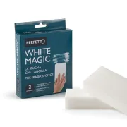 Spugna cancella macchie White Magic - 12x2,5x0,6 cm - Perfetto - conf. 2 pezzi 0246E - 