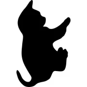 Lavagna da parete Silhouette - 45,5 x 29 cm - forma gatto - nero - Securit FB-CAT - lavagne nere
