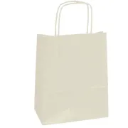 Shoppers colorate - 25 Shoppers Carta Kraft 18x8x24Cm Twisted Avorio - 