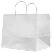 Shopper in carta - maniglie cordino - 32 x 20 x 33cm - avorio - conf. 25 sacchetti 073007 - 