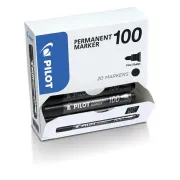 Marcatore Permanente Markers 100 - punta tonda 4,5 mm - nero - Pilot - conf. 15 + 5 pezzi 002703 - 
