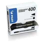 Marcatore Permanente Markers 400 - punta scalpello 4,5 mm - nero - Pilot - conf. 15 + 5 pezzi gratis 002714 - permanenti