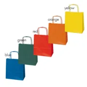 Shoppers colorate - Blister 25 Shoppers Carta Kraft 26x11x35Cm Twisted Assortiti Colori Natalizi - 