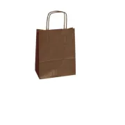Shopper in carta - maniglie cordino - marrone - 36  x 12 x 41 cm - conf. 25 shoppers 022647 - 