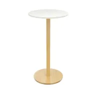 Tavolini e sedie zona ristoro - Tavolo Alto diam.60 x H110Cm Bianco Woody Paperflow - 