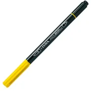 Pennarello Aqua Brush Duo - punte 2/4 mm - giallo limone - Lyra L6520007 - 