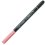 Pennarello Aqua Brush Duo - punte 2/4 mm - carminio rosa - Lyra L6520024 - 