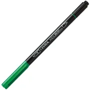 Pennarello Aqua Brush Duo - punte 2/4 mm - verde permanente - Lyra L6520067 - 