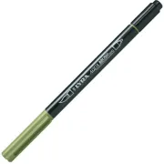 Pennarello Aqua Brush Duo - punte 2/4 mm - verde di cromo - Lyra L6520068 - pennarelli speciali