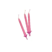 Candeline con supporto - H 8 cm - rosa - Big Party - conf. 12 pezzi 70401 - 