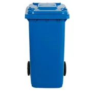 Sacchi rifiuti - pattumiere - bidoni - Bidone Carrellato 120Lt Blu Per Raccolta Differenziata - 