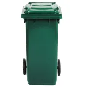 Bidone carrellato - 48x55x93 cm - 120 L - verde scuro - Mobil Plastic 1/120/5-VES - 