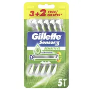 Gillette Sensor 3 Sensitive - confezione usa&getta 3 + 2 pezzi PG119 - 