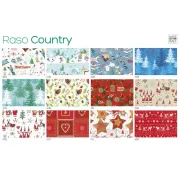 Carta regalo - raso - Country Natale - 70 x 100 cm - Rex Sadoch - scatola 100 fogli R4406NAT - 