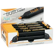 Evidenziatore Tratto Video pastel  - punta a scalpello - tratto da 1,0mm-5,0mm - arancione mandarino - Tratto 833503 - 