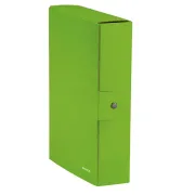 Scatola progetto WOW - dorso 8 cm - verde lime - Leitz 39670054 - scatole archivio con bottone