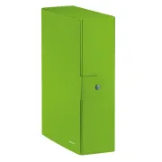 Scatola progetto WOW - dorso 10 cm - verde lime - Leitz 39680054 - scatole archivio con bottone
