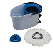 Kit completo UltraSpin Mini di pulizia - secchio con strizzatore ruotante + telaio + mop microfibra - Vileda 152910 - 