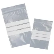 Sacchetti zip - con bande scrivibili e foro - 60 x 80 mm - 50 micron - PE - Viva - conf. 100 pezzi 3055BAD - sacchetti zip