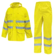 Abbigliamento da lavoro - Completo antipioggia alta visibilita' Cover giallo fluo Taglia XL U-Power - 
