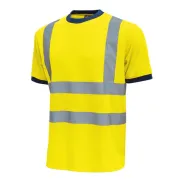T-shirt alta visibilità Glitter - taglia XL - giallo fluo - U-Power - conf. 3 pezzi HL197YF-XL - 