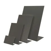 Lavagne nere e in tessuto - Set 3 lavagnette a L nere A5-21 5x15x8 5cm Securit - 