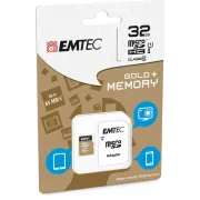 Emtec - Micro SDHC Class 10 Gold + con Adattatore - ECMSDM32GHC10GP - 32GB ECMSDM32GHC10GP - 
