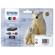 Inkjet Epson - Multipack 26xl N.4 Cartucce Serie 26xl/Orso Polare Nero Ciano Magenta Giallo - 