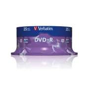 Verbatim - Scatola 25 DVD+R - serigrafato - 43500 - 4,7GB 43500 - cd/dvd/blu-ray